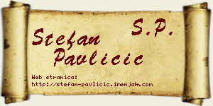 Stefan Pavličić vizit kartica